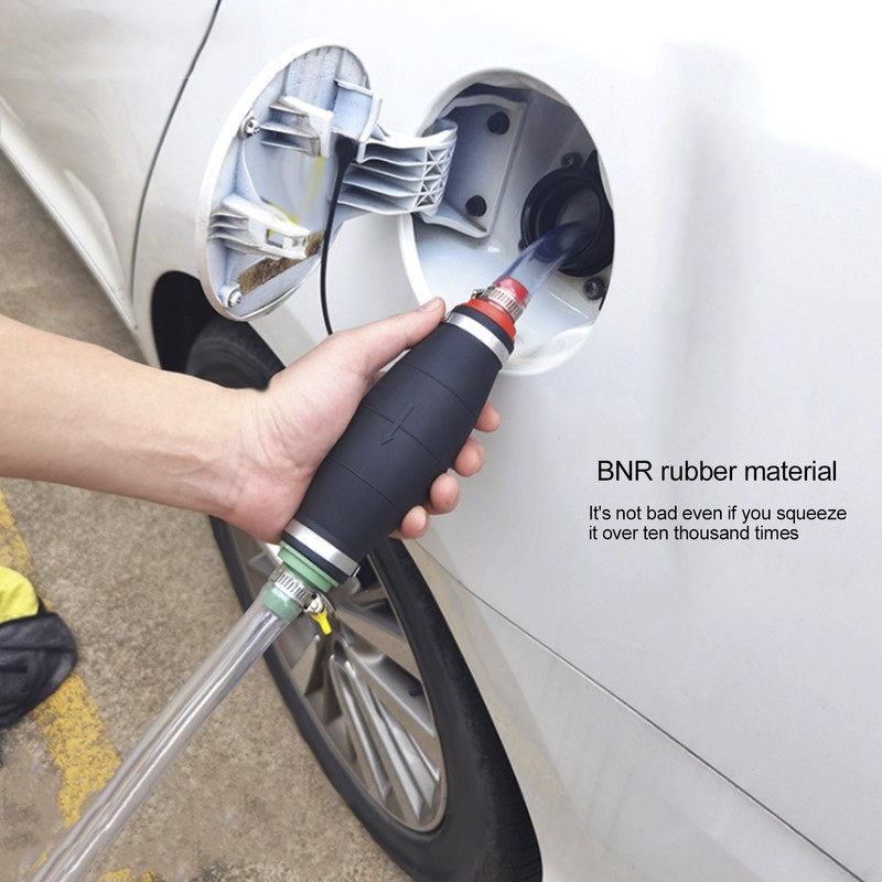 16mm/0.63in Siphon Hand Pump with 2m/6.6ft Hose Gasoline Fuel Water