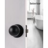 Lanwandeng Matte Black Passage Keyless Door Knobs for Closet/Hall/Conference Room,