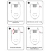 Cable Lock, 2 Pieces Retractable Cable Lock Combination Lock with