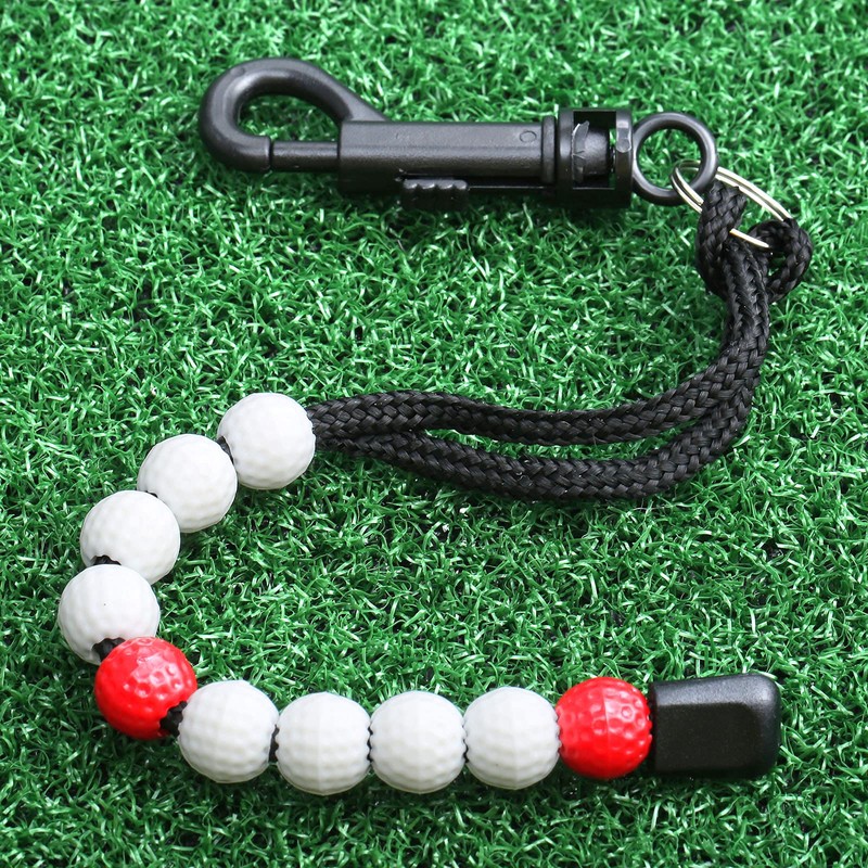 1 Piece Golf Beads Score Counter with Clip (Red), Golf