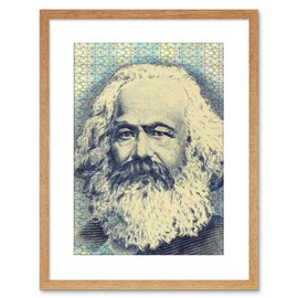 Wee Blue Coo Painting Political Karl Marx Banknote Design Communism Framed Print F97X4897