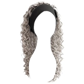 Kim Kimble 26" Long Curled Headband Hairpiece With Long Lucious Big Spiral Curls by Hairuwear, MC56/60 Iced Sugar