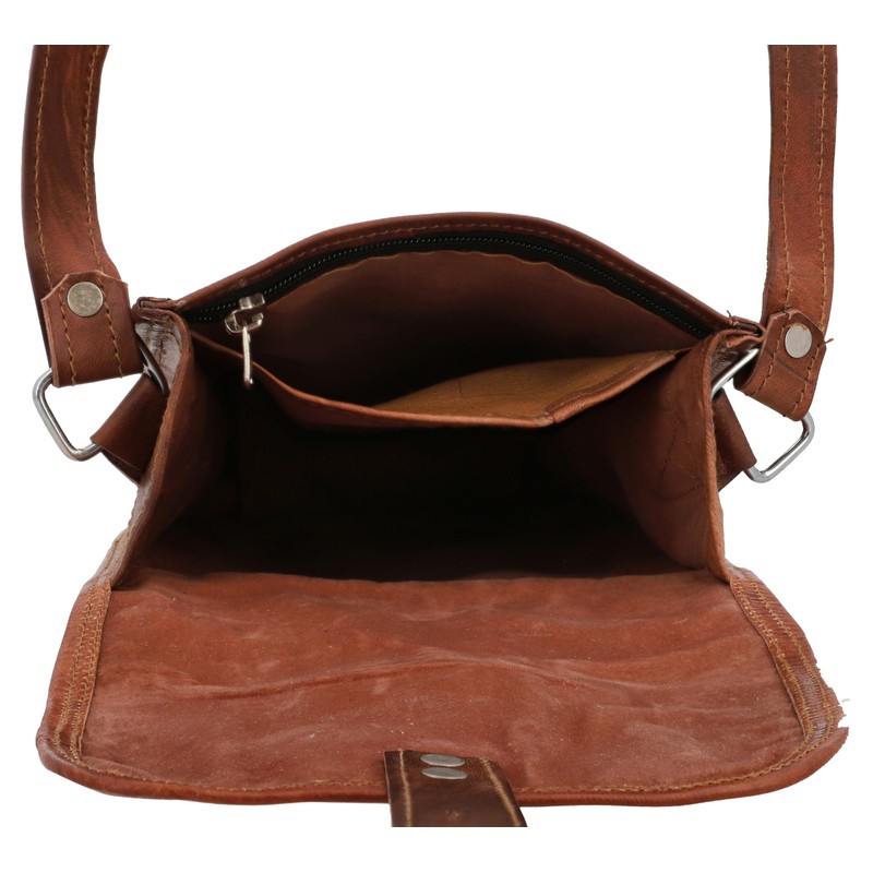 Gusti Sabina Women's Shoulder Bag Small Vintage Brown Leather, brown