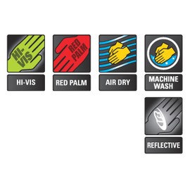Ringers Gloves R-138 Turbo Plus – Hivis, Essential Hand Protection, Velcro Secure Cuff Closure, Large