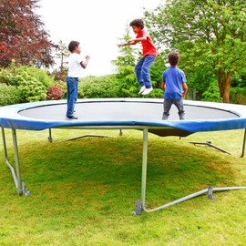 Lifeswell 18" Heavy Duty Screw in Ground Anchors Kit, 3" Spiral Windproof Earth Anchors for Trampoline, Shed, Swing Set & Mobile Home, Fully Welded Steel with Nut Driver Drill Bit (Set of 4)