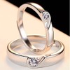 2 Anillos Promesa Plata Fina 925 Corazon Parejas Compromiso