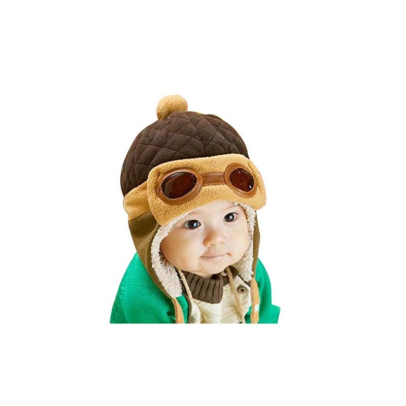Crochet Earflap Pilot Hats Rabbit Ears Beanie Cap Winter Warm