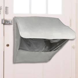 JUIN Mail Slot Catcher for Door: Large Size Dog-Proof Front Door Mailbox Basket Indoor Large Capacity Letter Box Catch Interior Draft Stopper Letterbox Cover for Home Garage Office - Gray