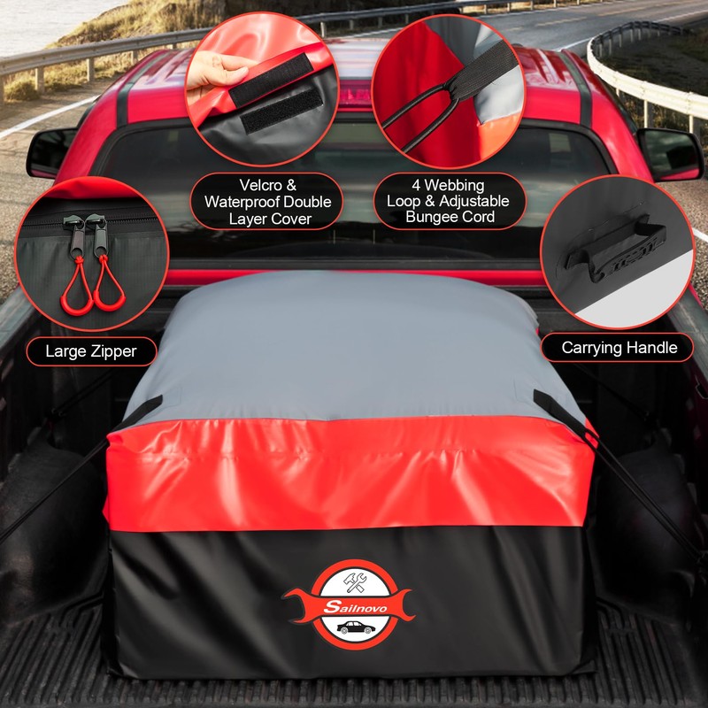 Sailnovo Truck Bed Cargo Bag, 26 Cubic ft Waterproof Cargo