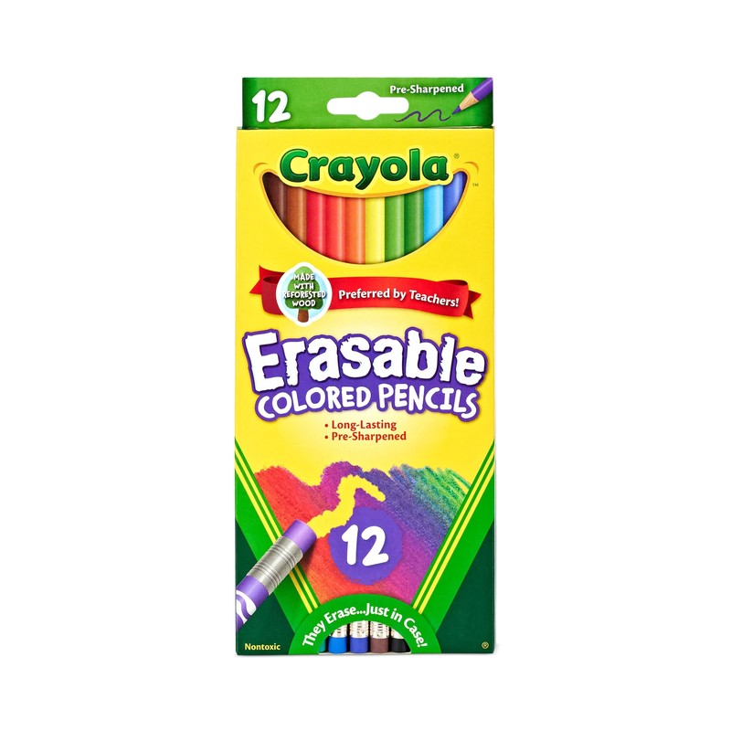 Crayola® Erasable Colored Pencils, Pack Of 12 Pencils