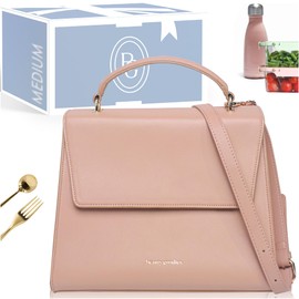 Beige Tan Medium Insulated Lunch Bag for Women for Work, Aesthetic Lunch Boxes and Classy Tote Bag Purse with Strap, Professional Ladies Lunch Bags, Chic Lunch Box for Women, the Office and Workplace