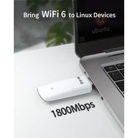 BrosTrend AX1800 WiFi 6 Linux Compatible WiFi Adapter for PC and Raspberry Pi 2+, USB WiFi Adapter Linux for Ubuntu, Mint, Debian, Kubuntu, Mate, Zorin, PureOS, Windows 11/10 WiFi Dongle Dual Band