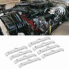 8pcs Chrome Valve Cover Hold-Down Tabs Spreader Bars Fit for