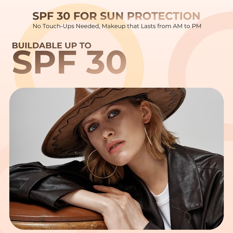 4pc KIT w/KABUKI BRUSH Mineral Makeup Bare Set Full Coverage