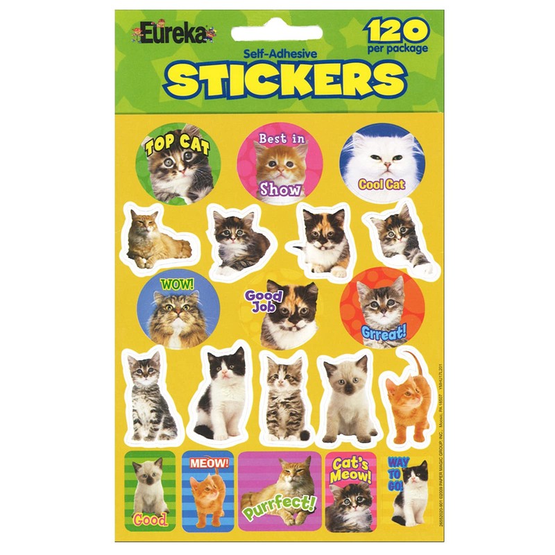 Eureka Motivational Cats Stickers