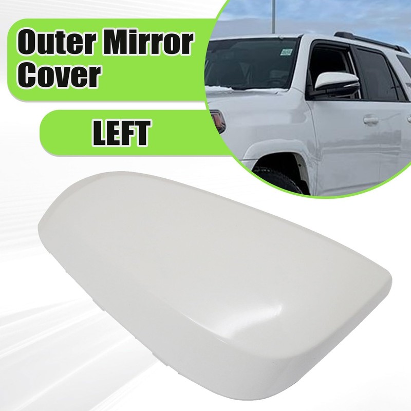 NLQR Pearly White Left Driver Side Door Rearview Mirror Cover