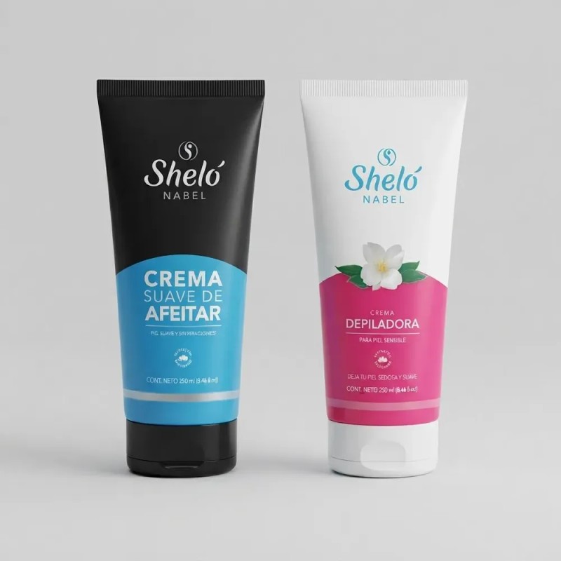 Crema Suave De Afeitar + Crema Depiladora Piel Sensible Shel
