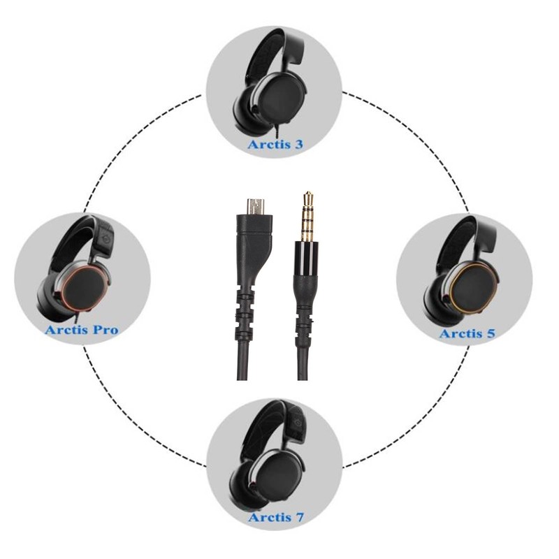 Replacement Audio Cable for SteelSeries Arctis 3 Arctis 5 Arctis