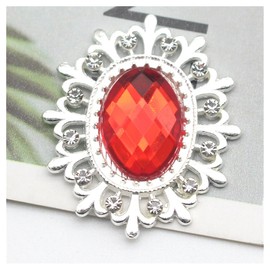 5 botones de diamantes de imitación de 28 x 25 mm para costura, adornos de espalda plana, botones decorativos para ropa, manualidades, accesorios de boda, accesorios decorativos