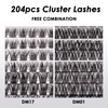 Lash Clusters 204 Pcs Individual Lashes Clusters Eyelash Extensions False