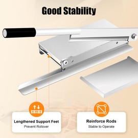 Manual Meat Cutter Machine Bone Cutter Chopper Heavy Duty Meat Slicer with Food Spatula for Chicken Beef Pork Ribs Lamb Chops Chicken