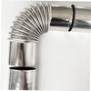 TEHAUX Stainless Steel Elbow Chimney Exhaust Flue Durable Rustproof Vent