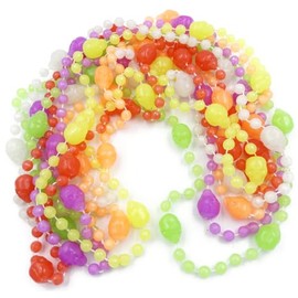 Gasparilla Set of Six (6) Glow in The Dark Skulls Mardi Gras Beads New Orleans Carnival Bayou Lousianna Cajun Creole Party