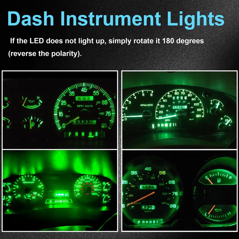 GLOFE 40 Pieces T10 194 168 LED Dash Instrument Light