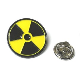 GBJUK Radioactive Sign Pin Lapel Badge with Butterfly Clasp Back