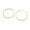 Designer Fashion Over Sized Hoop Earrings Gold Tone