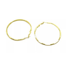 Designer Fashion Over Sized Hoop Earrings Gold Tone