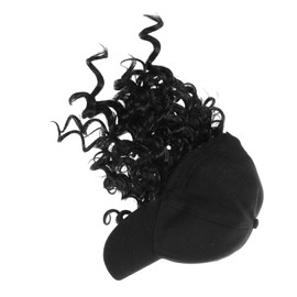 Healeved Black Curly Afro Baseball Cap Wig for Women Breathable Hair Cap with Natural African Inspired Curls Comfortable All Season Hair Extension Hat for Daily and Outdoor Activities