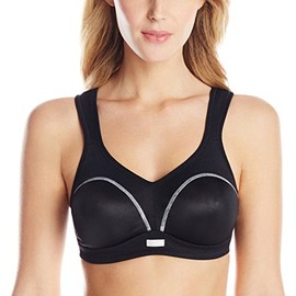 Wonderbra Womens High Impact Wire-free Sports Bra, Black, 38DD US