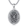 LEECCI Lilith Necklace 925 Sterling Silver Lilith Goddess Pendant Witch