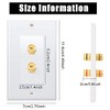Daiilg 4 Pack Single Gang 1.0 Speaker Wire Wall Plate