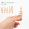 10Pcs Unfinished Wooden Trees Blank Wooden Peg Dolls DIY Natural