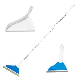 Helio AirBroom 3-Piece Sweeper, Squeegee & Dustpan for Wet/Dry Cleaning