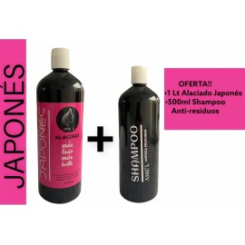 Alaciado Japonés Efecto Espejo 1 Lt + Shampoo Neutro