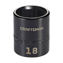 CRAFTSMAN Impact Socket, Shallow, Metric, 3/8 in. Drive, 18MM (CMMT15846)