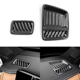FUEISOF For Hyundai Santa Fe MX5 2024 ABS Air Nozzles Ventilation Frame Cover Carbon Fibre Pack of 2 (Carbon Fibre Black ABS)