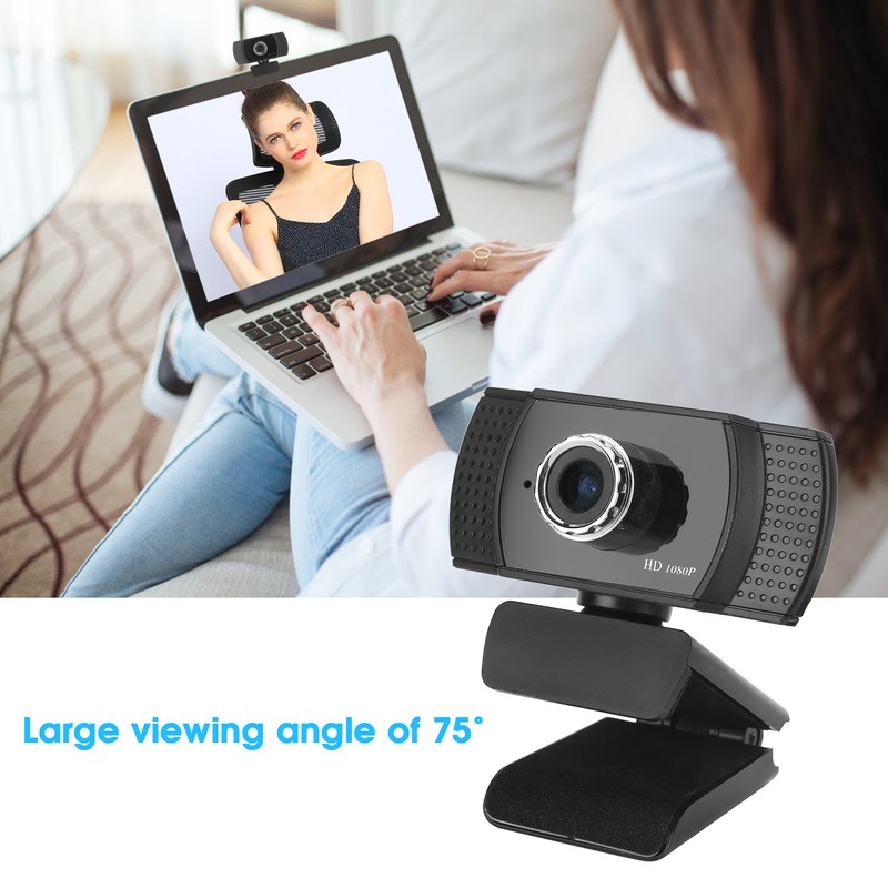 1080P Webcam Cameras for Computers with Builtin Microphone for Online