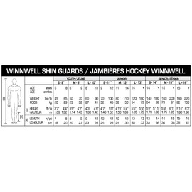 Winnwell Classic Hockey Shin Guards - Lightweight, Ergonomic Gear with Adjustable Straps for Ice & Roller Hockey Players (Senior, 14")