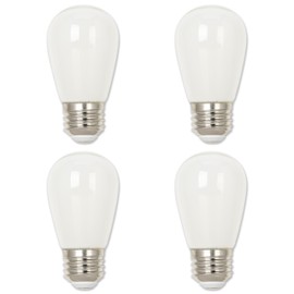 Westinghouse 5282020 1 Watt (15 Watt Equivalent) S14 Frosted LED Light Bulb, Medium Base, 4 Pack