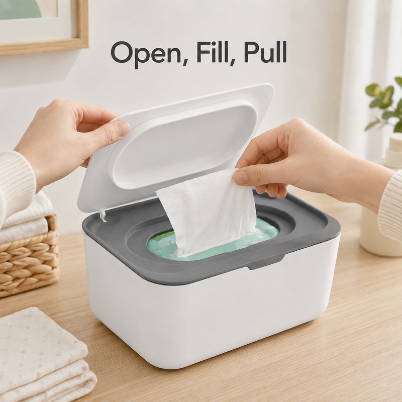 Wet Tissue Box Paper Dispenser for Wipes & Napkins -