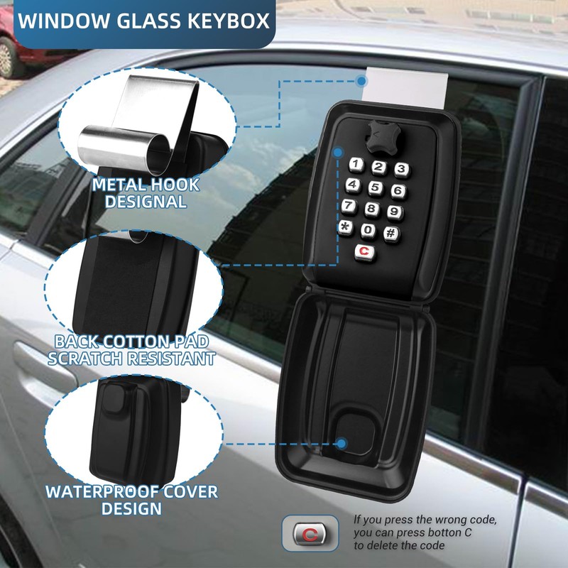 NBYT Car Lock Box - Secure Key Storage Solution for