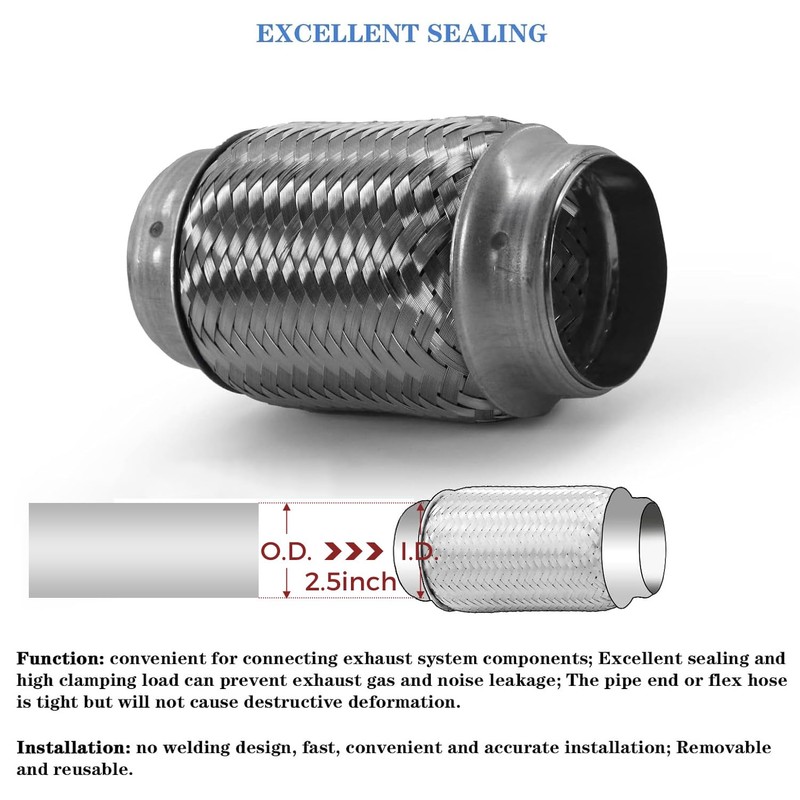 RP Remarkable Power, RK7516-2.5" x 6" Heavy Duty Stainless Steel