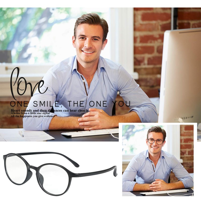 Aroncent Vintage Inspired Small Nails Round Spring Hinges Frame Reading