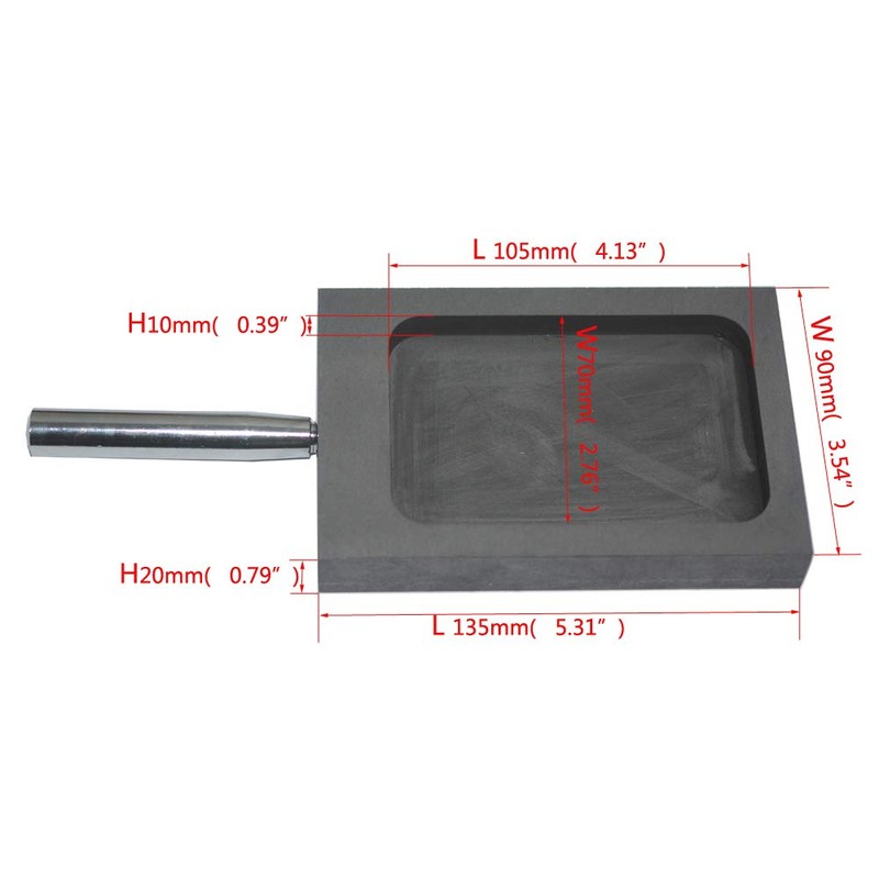 LLF Gold Silver Graphite Ingot Mold Mould Crucible for Melting