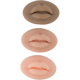 3 Uds Piel de Práctica de Labios Pieles Falsas de Labios, Pieles Falsas de Silicona para Labio, Tatuaje Microblading Práctica Piels, Labio de Maquillaje Permanente Cosmético 3D