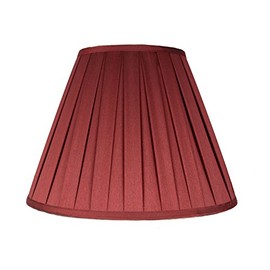 Urbanest Softback Empire Box Pleat Lampshade, Faux Silk, 8x16x11", Burgundy, Spider